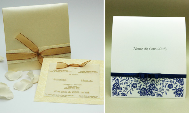 Convite de casamento colorido discreto Convite de casamento colorido discreto
