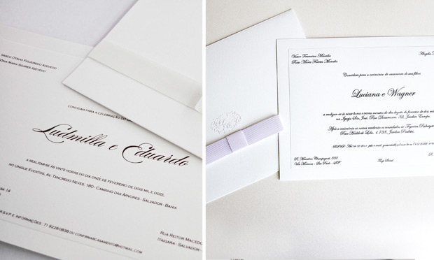 Convite de casamento com laço chanel Convite de casamento com laço chanel