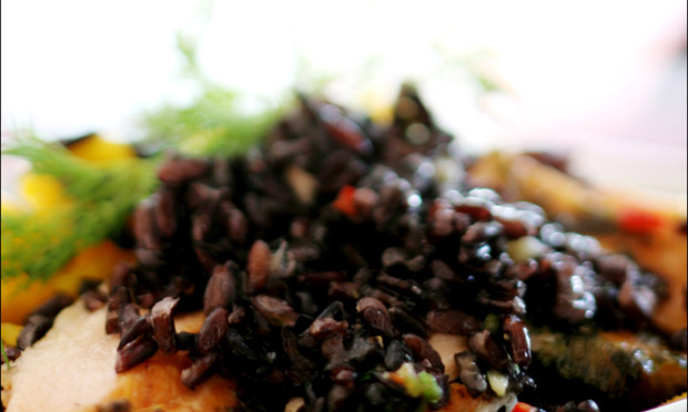 Salada de arroz negro Salada de arroz negro