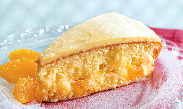 Bolo com creme de laranja Bolo com creme de laranja