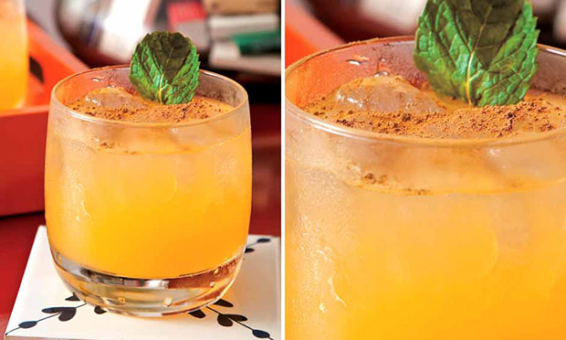Caipirinha de mexerica e canela Caipirinha de mexerica e canela