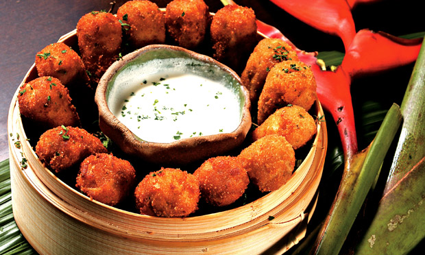Croquete de palmito pupunha Croquete de palmito pupunha