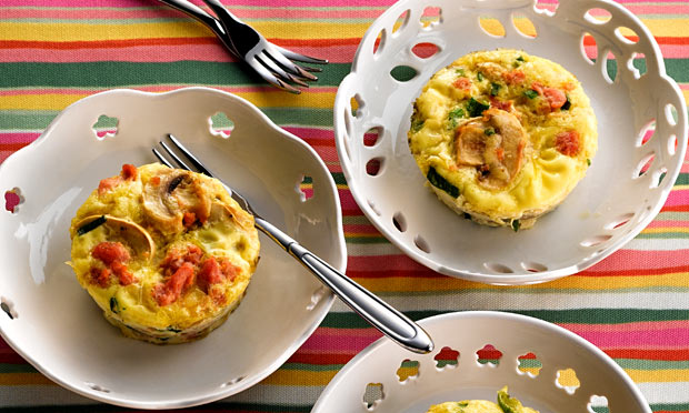 Miniquiche de linguiça de frango com cogumelo Miniquiche de linguiça de frango com cogumelo