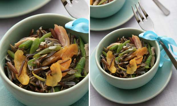 Salada de arroz selvagem Salada de arroz selvagem