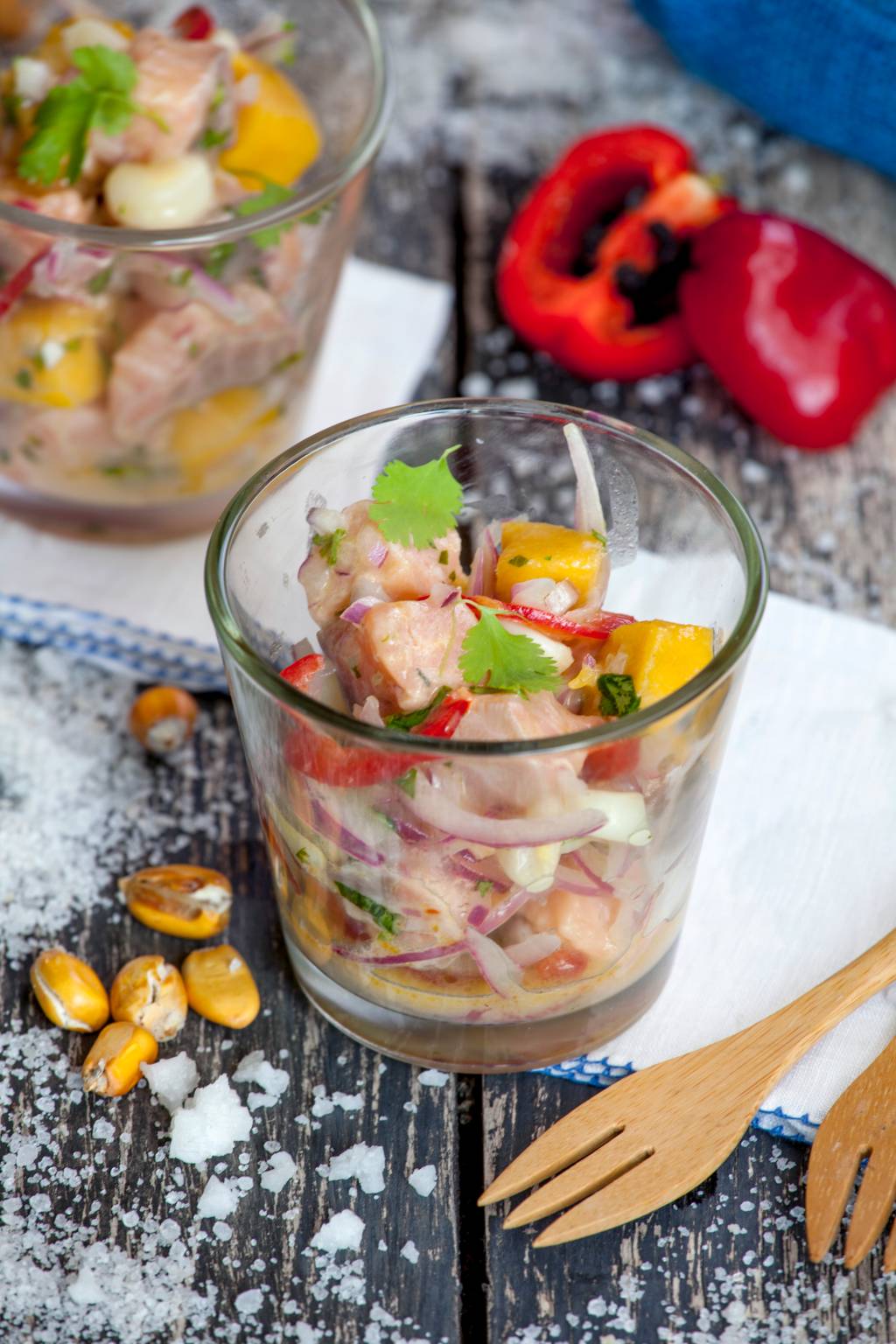 Receita de Ceviche tropical de salmão