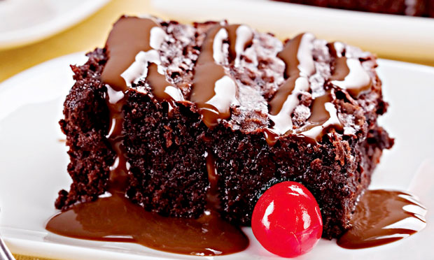 Brownie com cobertura quente de Danette Brownie com cobertura quente de Danette