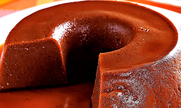 Pudim de banana com café Pudim de banana com café