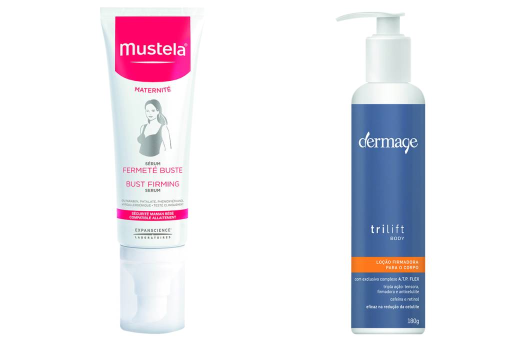 Produtos Mustela e Dermage para gordurinha do sutiã