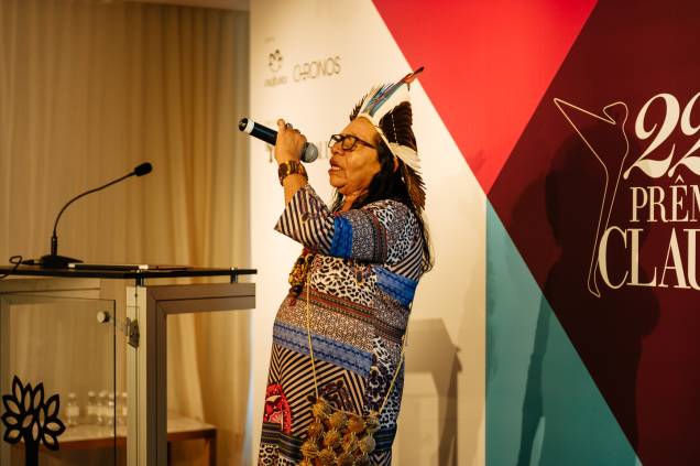 O canto de Cacique Pequena, finalista na categoria Cultura O canto de Cacique Pequena, finalista na categoria Cultura