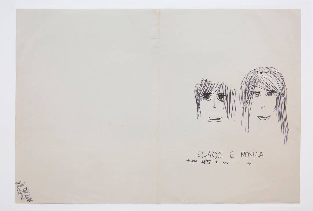Desenho Eduardo e Monica. Renato Russo. 1982_Reprodução Cinthia BuenoMIS_Acervo Renato Russo