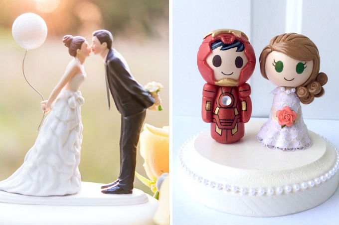 Topo de bolo diferente para casamento