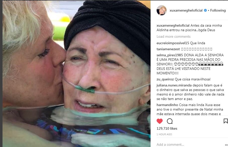 Xuxa com a mãe, Alda