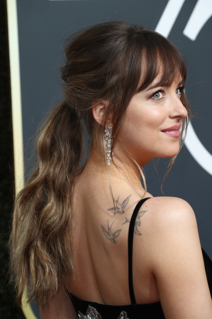 Dakota Johnson no Globo de Ouro