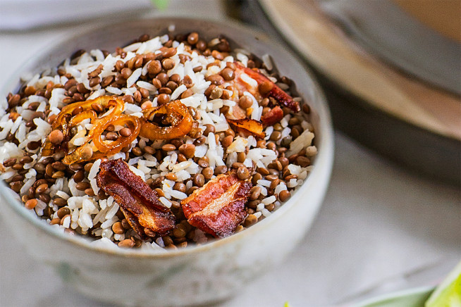 arroz lentilha