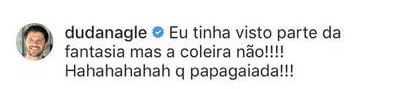 O que Duda Nagle falou da coleira de Sabrina