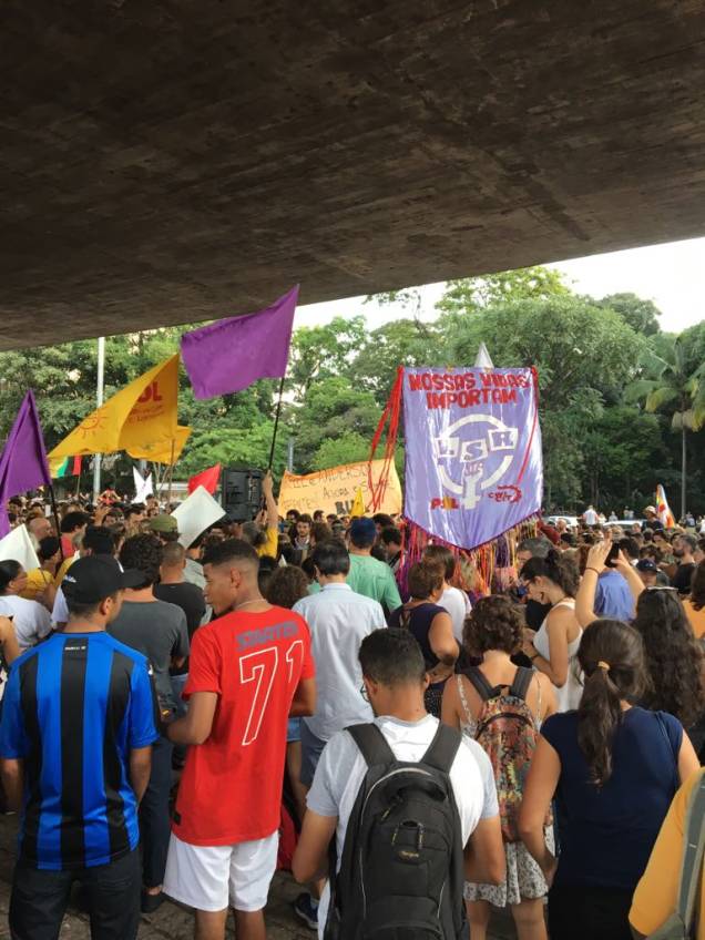 Protesto contra a morte de Marielle Franco e Anderson Gomes, assassinados no Rio Protesto contra a morte de Marielle Franco e Anderson Gomes, assassinados no Rio