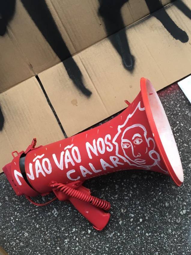 Protesto contra a morte de Marielle Franco e Anderson Gomes, assassinados no Rio Protesto contra a morte de Marielle Franco e Anderson Gomes, assassinados no Rio