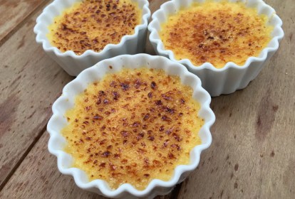 Receita de creme brulee de milho.