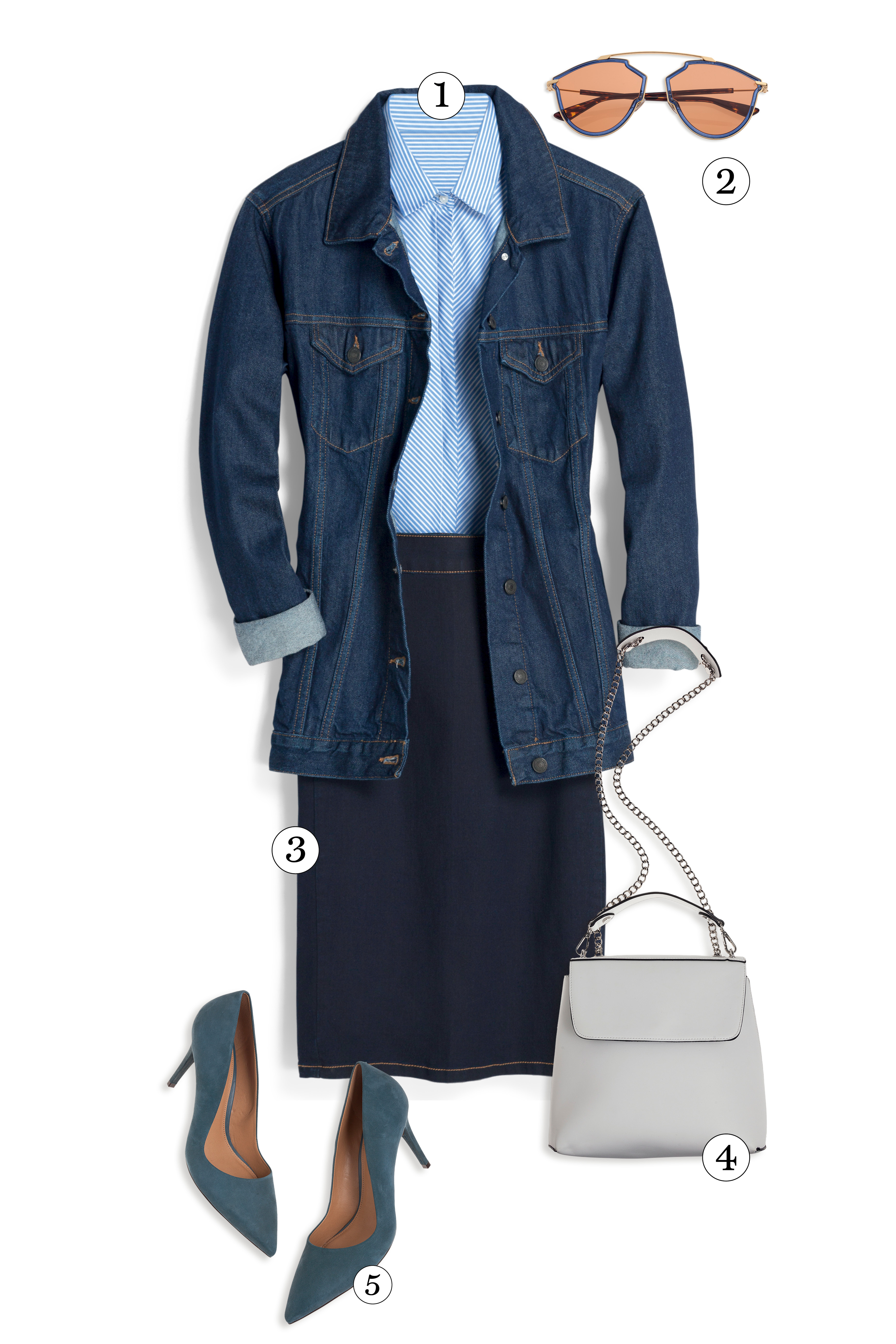 jaqueta jeans com saia