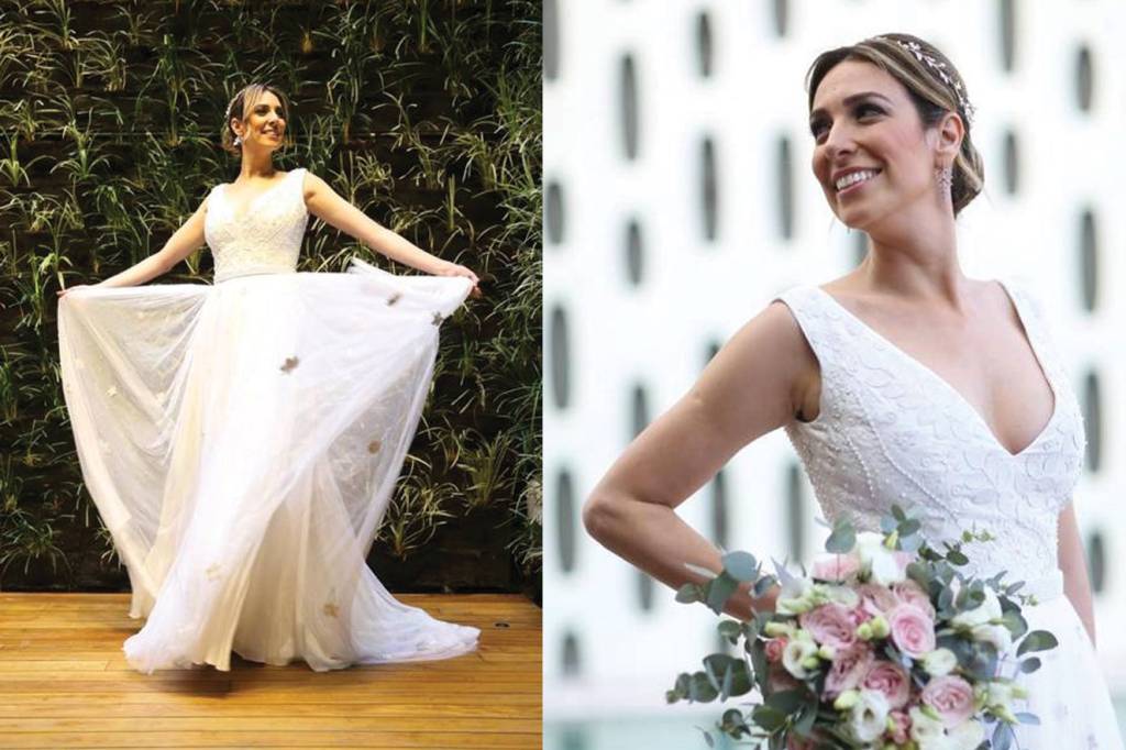 Estilista revela detalhes do vestido da esposa de Bonner