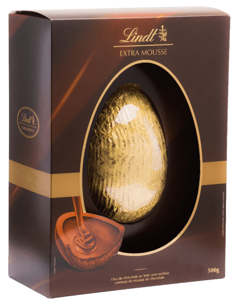 Lindt Ovo Extra Mousse (500g). Preço: R$ 139,90.