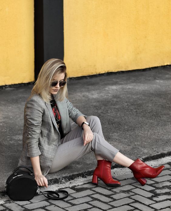 ankle boot 1 Ankle boot vermelha