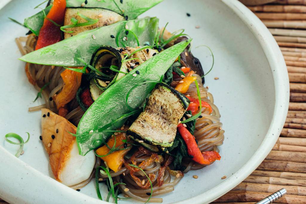 japchae Prato coreano de japchae