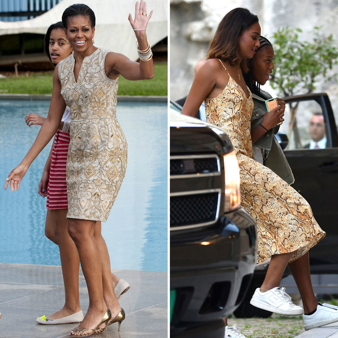 Michelle e Sasha Obama Michelle e Sasha Obama