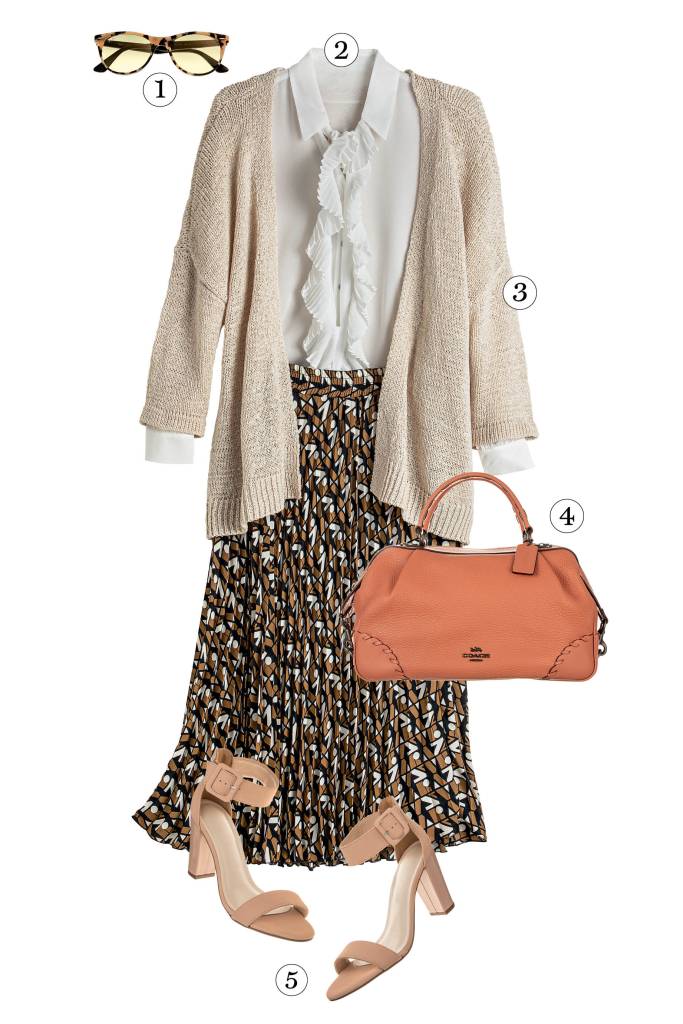 Look com saia de crepe Look com saia de crepe
