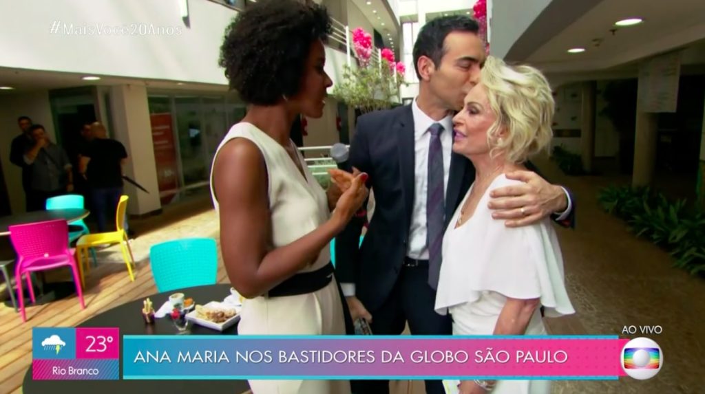 Ana Maria, Maju Coutinho e César Tralli Ana Maria, Maju Coutinho e César Tralli