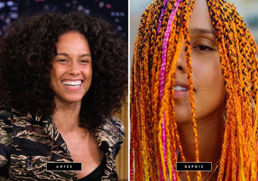 <strong>Julho de 2017 // Alicia Keys</strong> - Ficamos apaixonadas pelo novo visual da cantora norte-americana! As tranças coloridas, super estilosas, não deixaram Alicia Keys ainda mais linda? <strong>Julho de 2017 // Alicia Keys</strong> - Ficamos apaixonadas pelo novo visual da cantora norte-americana! As tranças coloridas, super estilosas, não deixaram Alicia Keys ainda mais linda?