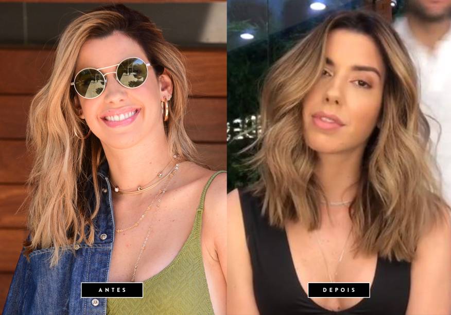 <strong>Outubro de 2017 // Camila Coutinho </strong>- Pelas mãos de Romeu Felipe, a blogueira deu adeus às madeixas mais claras e escureceu um pouco seus fios, deixando-os em uma tonalidade mais acinzentada, e também desfilou um novo corte: base reta quadrada com fios irregulares. <strong>Outubro de 2017 // Camila Coutinho </strong>- Pelas mãos de Romeu Felipe, a blogueira deu adeus às madeixas mais claras e escureceu um pouco seus fios, deixando-os em uma tonalidade mais acinzentada, e também desfilou um novo corte: base reta quadrada com fios irregulares.