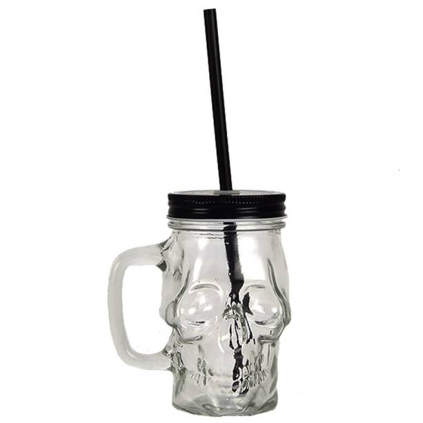 Caneca Caveira (400 ml), de vidro com tampa. <a href="https://www.magazine25.com.br/p/caneca-caveira-de-vidro-com-tampa-e-canudo---400ml" target="_blank" rel="noopener">Magazine 25</a>, R$ 15,22