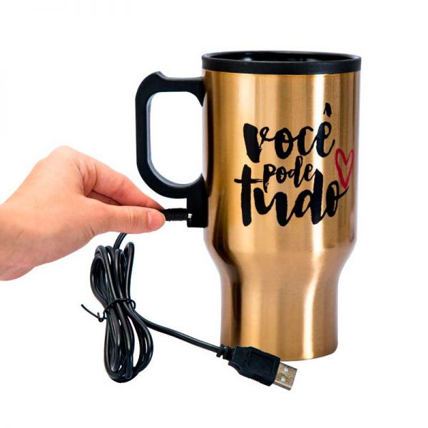 Caneca Térmica com USB e plugue de carro, de aço e plástico, capacidade 450 ml. <a href="https://www.magazineluiza.com.br/caneca-termica-usb-e-tudo-uatt/p/hfbackjdeb/ud/cecn/" target="_blank" rel="noopener">Americanas.com</a>, R$ 78,11 Caneca Térmica com USB e plugue de carro, de aço e plástico, capacidade 450 ml. <a href="https://www.magazineluiza.com.br/caneca-termica-usb-e-tudo-uatt/p/hfbackjdeb/ud/cecn/" target="_blank" rel="noopener">Americanas.com</a>, R$ 78,11