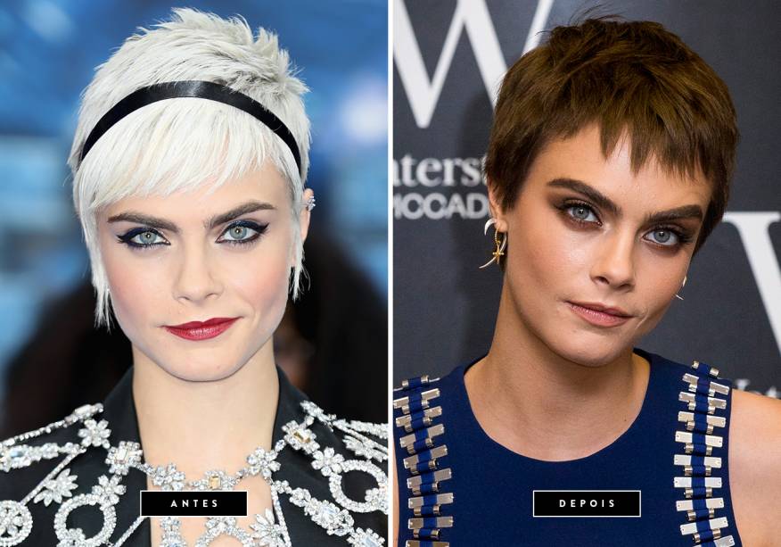 <strong>Outubro de 2017 // Cara Delevingne</strong> - a modelo e atriz apareceu no lançamento de seu primeiro livro, 'Mirror, mirror', ontem (04), com seu pixie cut em tom castanho. <strong>Outubro de 2017 // Cara Delevingne</strong> - a modelo e atriz apareceu no lançamento de seu primeiro livro, 'Mirror, mirror', ontem (04), com seu pixie cut em tom castanho.