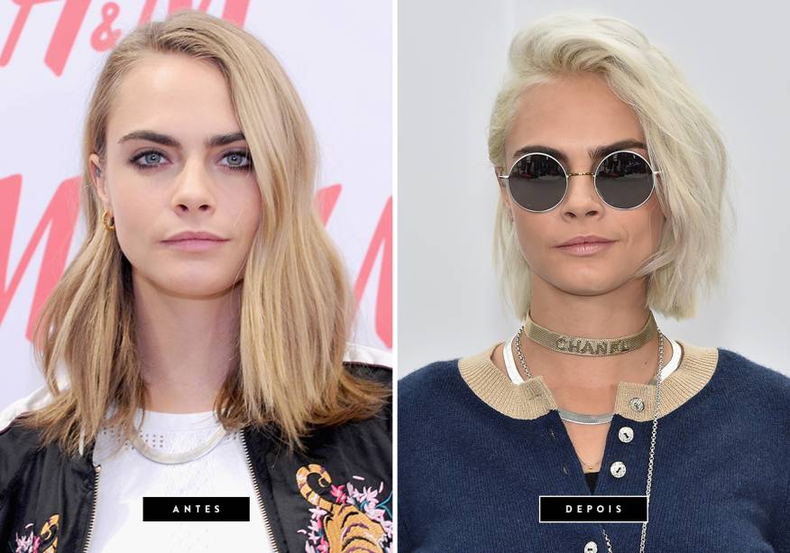 <b>Março de 2017 // Cara Delevingne</b> –A top exibiu um bob reto platinado durante o desfile da Rihanna na Semana de Moda de Paris e agora segue arrasando com seus fios supermodernos. <b>Março de 2017 // Cara Delevingne</b> –A top exibiu um bob reto platinado durante o desfile da Rihanna na Semana de Moda de Paris e agora segue arrasando com seus fios supermodernos.