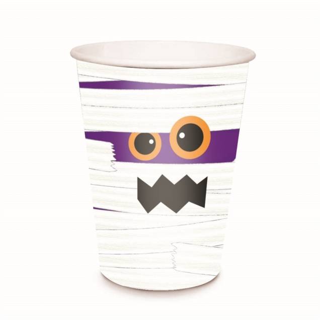 Copo Cromus Múmia (240 ml), de papel. <a href="https://www.americanas.com.br/produto/16411560/copo-de-papel-240ml-cromus-mumia-halloween-c-8-unidades?pfm_carac=halloween&pfm_index=10&pfm_page=search&pfm_pos=grid&pfm_type=search_page%20" target="_blank" rel="noopener">Americanas.com</a>, R$ 15,74 com 8 unidades Copo Cromus Múmia (240 ml), de papel. <a href="https://www.americanas.com.br/produto/16411560/copo-de-papel-240ml-cromus-mumia-halloween-c-8-unidades?pfm_carac=halloween&pfm_index=10&pfm_page=search&pfm_pos=grid&pfm_type=search_page%20" target="_blank" rel="noopener">Americanas.com</a>, R$ 15,74 com 8 unidades