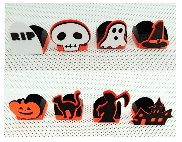 Forminhas de papel. <a href="https://www.elo7.com.br/forminha-halloween/dp/A3BEA2" target="_blank" rel="noopener">Elo 7 (Miau Scrap)</a>, R$ 1,50 Forminhas de papel. <a href="https://www.elo7.com.br/forminha-halloween/dp/A3BEA2" target="_blank" rel="noopener">Elo 7 (Miau Scrap)</a>, R$ 1,50