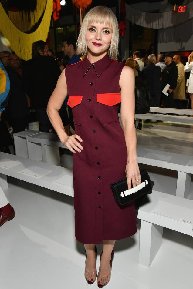 no desfile da <strong>Calvin Klein</strong>. no desfile da <strong>Calvin Klein</strong>.
