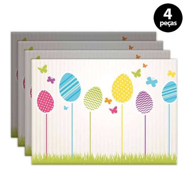 Jogo americano Mdecore Páscoa Branco, de 40 x 28 cm, de poliéster. <a href="https://www.mobly.com.br/jogo-americano-mdecore-pascoa-40x28cm-branco-4pcs-557644.html#a=3|p=6|pn=15|t=Busca|s=0" target="_blank" rel="noopener">Mobly</a>, R$ 48,90 com quatro Jogo americano Mdecore Páscoa Branco, de 40 x 28 cm, de poliéster. <a href="https://www.mobly.com.br/jogo-americano-mdecore-pascoa-40x28cm-branco-4pcs-557644.html#a=3|p=6|pn=15|t=Busca|s=0" target="_blank" rel="noopener">Mobly</a>, R$ 48,90 com quatro