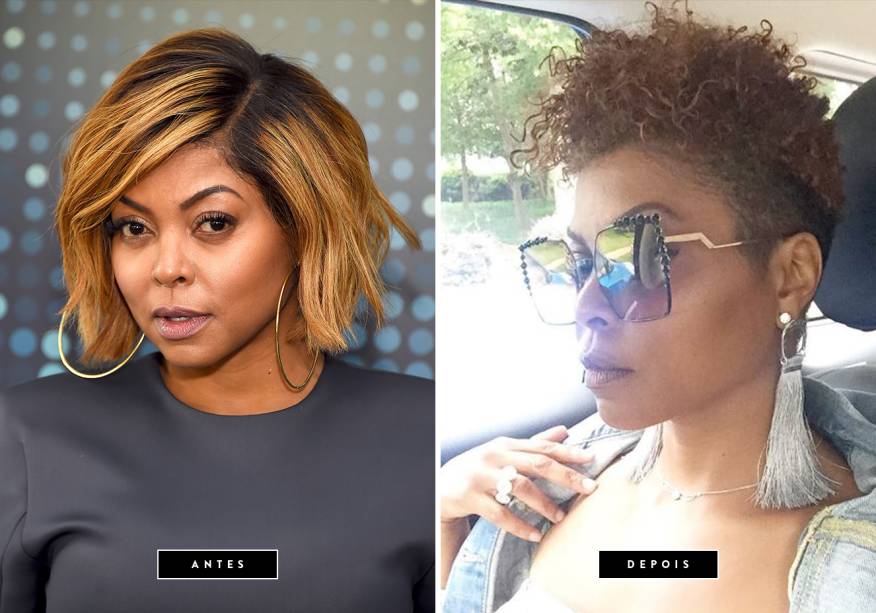 <strong>Julho de 2017 // Taraji P. Henson</strong> - A atriz da série <em>Empire</em> sempre apareceu nos tapetes vermelhos com os fios lisos, mas há algum tempo começou sua transição capilar e mostrou o resultado em seu Instagram nesta semana. O resultado foi um corte super ousado com as laterais raspadas e cachos lindos! <strong>Julho de 2017 // Taraji P. Henson</strong> - A atriz da série <em>Empire</em> sempre apareceu nos tapetes vermelhos com os fios lisos, mas há algum tempo começou sua transição capilar e mostrou o resultado em seu Instagram nesta semana. O resultado foi um corte super ousado com as laterais raspadas e cachos lindos!