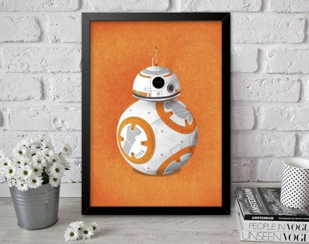 Quadro BB-8, com moldura preta e vidro de acrílico (15 x 20 cm). <a href="https://www.quadrorama.com.br/produto/star-wars-bb-8-2" target="_blank" rel="noopener">Quadrorama</a>, R$ 35,90 Quadro BB-8, com moldura preta e vidro de acrílico (15 x 20 cm). <a href="https://www.quadrorama.com.br/produto/star-wars-bb-8-2" target="_blank" rel="noopener">Quadrorama</a>, R$ 35,90