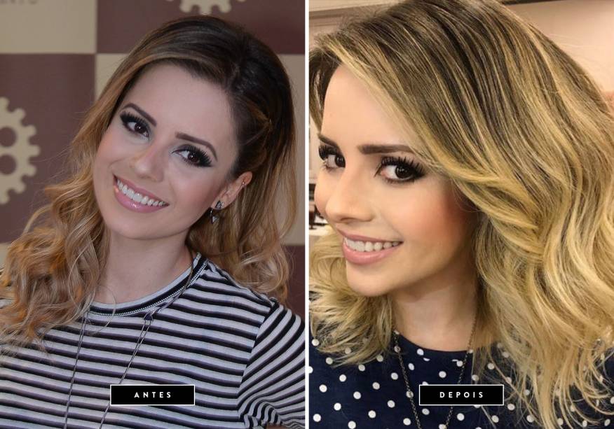 <strong>Setembro de 2017 // Sandy</strong> - voltando à cor que costumava desfilar, Sandy apareceu com os fios mais claros, no tom loiro areia, e mais curtos, em um short bob supermoderno. O responsável pela transformação foi o cabeleireiro Jackson Nunes, que compartilhou o clique em seu perfil. <strong>Setembro de 2017 // Sandy</strong> - voltando à cor que costumava desfilar, Sandy apareceu com os fios mais claros, no tom loiro areia, e mais curtos, em um short bob supermoderno. O responsável pela transformação foi o cabeleireiro Jackson Nunes, que compartilhou o clique em seu perfil.