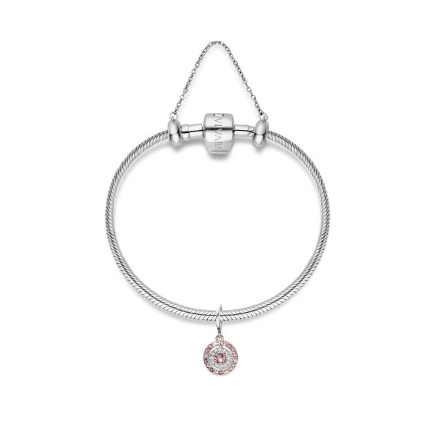<p style="text-align:justify;">Pulseira de prata, topázio branco, turmalina rosa e turquesa natural.</p> <p style="text-align:justify;">Pulseira de prata, topázio branco, turmalina rosa e turquesa natural.</p>