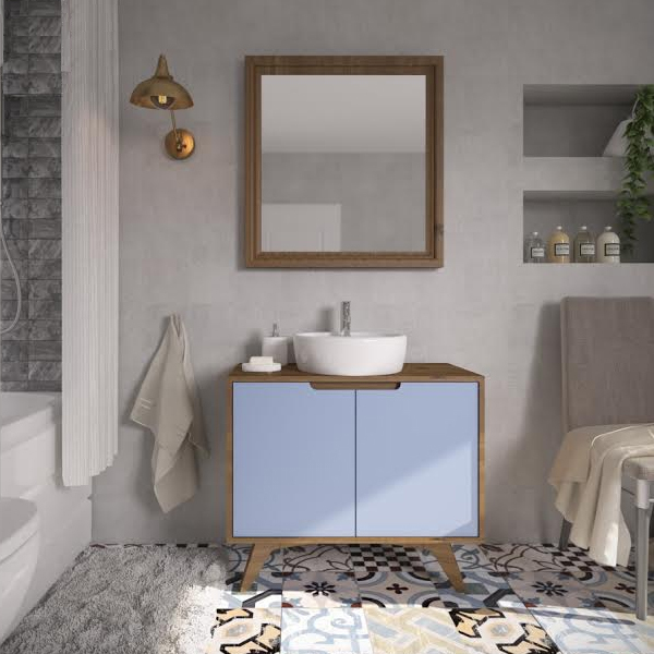 Gabinete Tendance, da Artemobili, com duas portas e medidas de 85 x 40 x 75 cm. <a href="https://www.leroymerlin.com.br/gabinete-para-banheiro-tendance-75x85x40cm-garapa-e-azul-pec-artemobili_89497632" target="_blank" rel="noopener">Leroy Merlin</a>, R$ 917,90 Gabinete Tendance, da Artemobili, com duas portas e medidas de 85 x 40 x 75 cm. <a href="https://www.leroymerlin.com.br/gabinete-para-banheiro-tendance-75x85x40cm-garapa-e-azul-pec-artemobili_89497632" target="_blank" rel="noopener">Leroy Merlin</a>, R$ 917,90