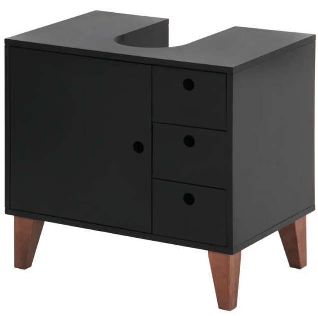 Gabinete Liva para pia de coluna, de MDF, nas dimensões 60 x 40 x 56 cm. <a href="https://www.tokstok.com.br/gabinete-coluna-1-porta-3-gavetas-preto-nozes-liva/p" target="_blank" rel="noopener">Tok&Stok</a>, R$ 399,99 Gabinete Liva para pia de coluna, de MDF, nas dimensões 60 x 40 x 56 cm. <a href="https://www.tokstok.com.br/gabinete-coluna-1-porta-3-gavetas-preto-nozes-liva/p" target="_blank" rel="noopener">Tok&Stok</a>, R$ 399,99