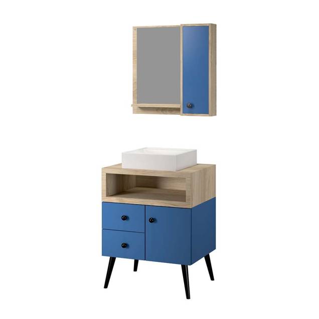 Conjunto Turim, de gabinete com cuba de marmorite e espelheira, de MDF e MDP, nas dimensões 60x 45 x 78 cm (armário) e 60 x 12 x 60 cm (espelheira). <a href="https://www.woodprime.com.br/conjunto-retro-turim-60-cm-azul-wood-prime-tn-1130630/p" target="_blank" rel="noopener">Wood Prime</a>, R$ 1052,91 Conjunto Turim, de gabinete com cuba de marmorite e espelheira, de MDF e MDP, nas dimensões 60x 45 x 78 cm (armário) e 60 x 12 x 60 cm (espelheira). <a href="https://www.woodprime.com.br/conjunto-retro-turim-60-cm-azul-wood-prime-tn-1130630/p" target="_blank" rel="noopener">Wood Prime</a>, R$ 1052,91