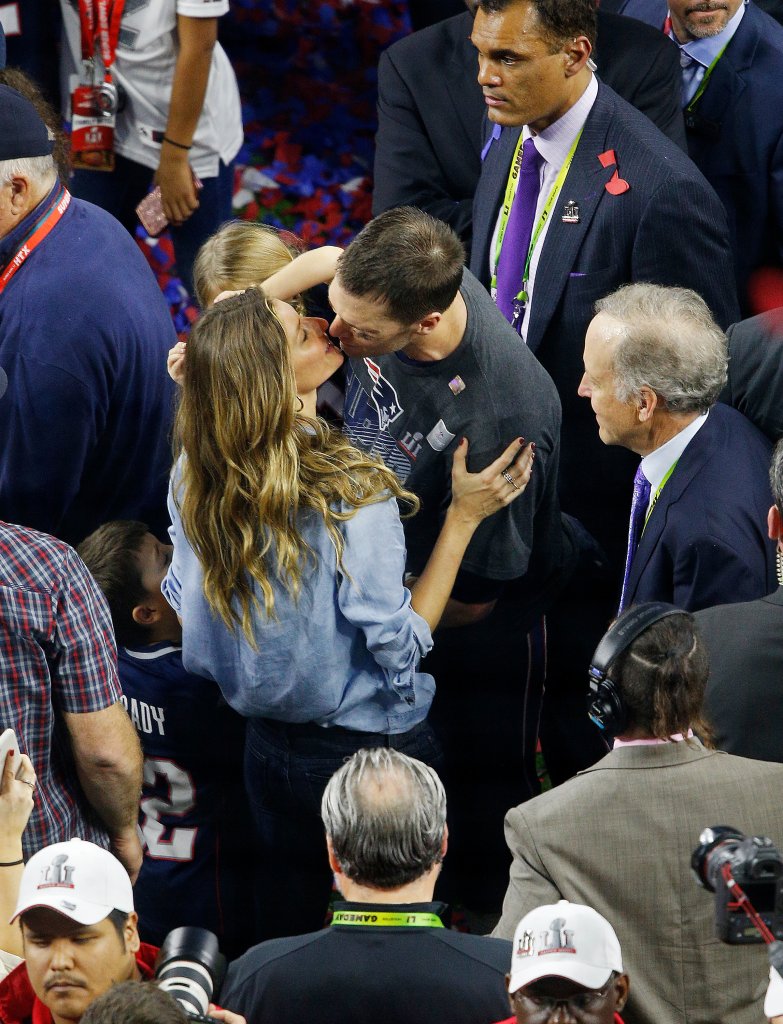 Gisele Bündchen e Tom Brady comemoração Super Bowl Gisele Bündchen e Tom Brady comemoração Super Bowl