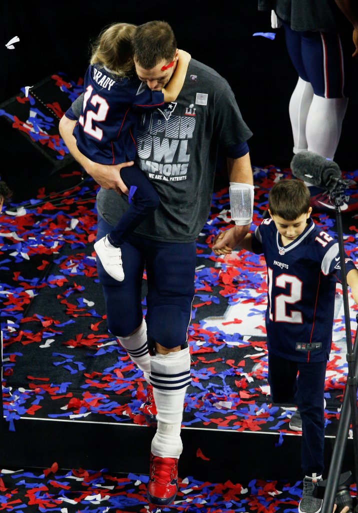 Gisele Bündchen e Tom Brady comemoração Super Bowl Gisele Bündchen e Tom Brady comemoração Super Bowl