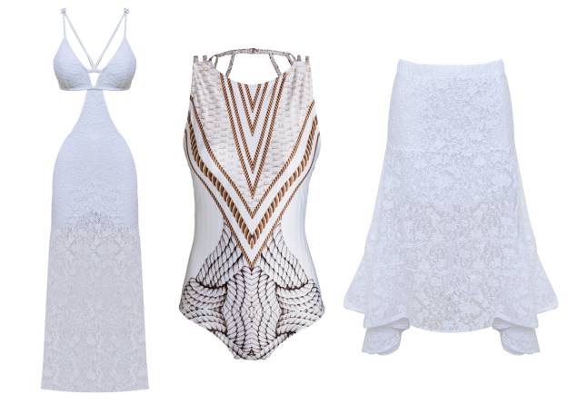 <strong>Cia Marítima</strong>. A coleção Celebrate é composta por bodies que vão da praia à festa, a exemplo do estampado (R$ 388), e roupas brancas, como a saia (R$ 388) e o vestido engana-mamãe (R$ 598). <strong>Cia Marítima</strong>. A coleção Celebrate é composta por bodies que vão da praia à festa, a exemplo do estampado (R$ 388), e roupas brancas, como a saia (R$ 388) e o vestido engana-mamãe (R$ 598).